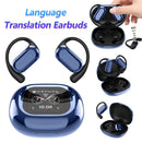 AI Language Translation Earbuds 144 Languages Bluetooth-Compatible 5.4 Translation Earphones for Travel Business Learning