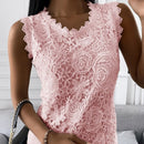 Summer Elegant Floral Lace Vest Fashion Lady&