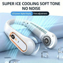 Vaneless Hanging Neck Fan, Portable USB Cooler Fan With 5 Speeds And Digital Display - Super Strong Technology And Bladeless Des