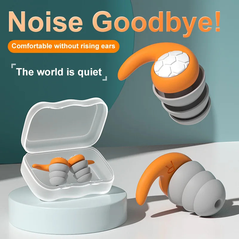 Silicone Noise Reduction Earplugs Sleep Earplug Ear Protection Earplugs Anti-Noise Waterproof Plug For adult child Travel Work