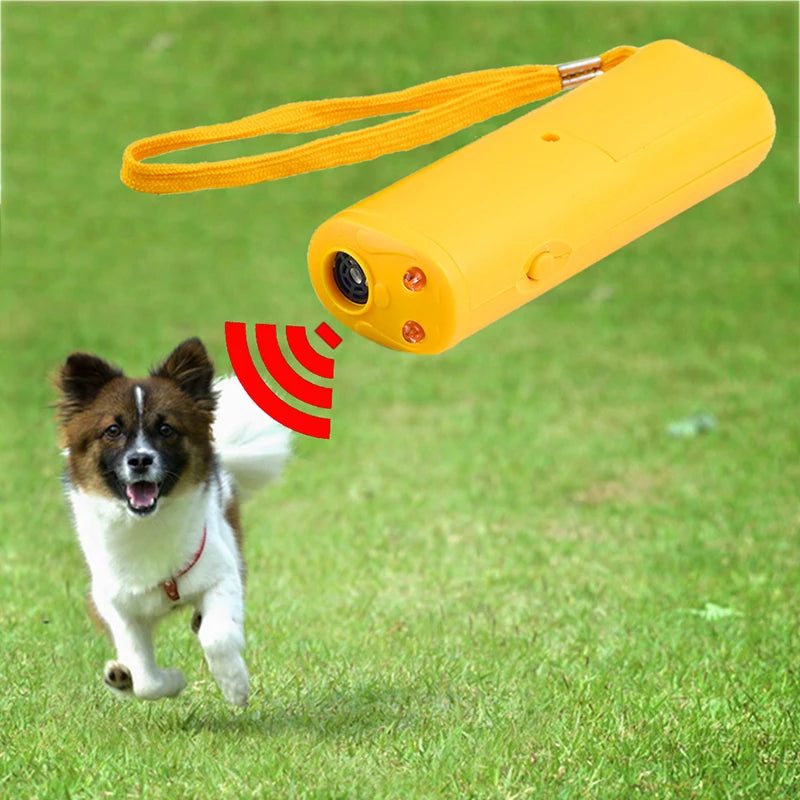 Dog Repeller Anti Barking Device Ultrasonic Dog Repeller Training Stop Barking LED Flashlight Training Supplies