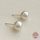 Senlissi- Wholesale 4-14mm Freshwater White Pearl and 925 Sterling Silver Stud Earrings for Women  Jewelry Gifts