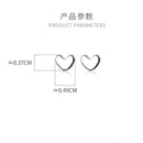 Trendy Minimalist Real 100% 925 Sterling Silver Mini Small Love Heart Stud Earrings for Women Student Teen Jewelry Gift