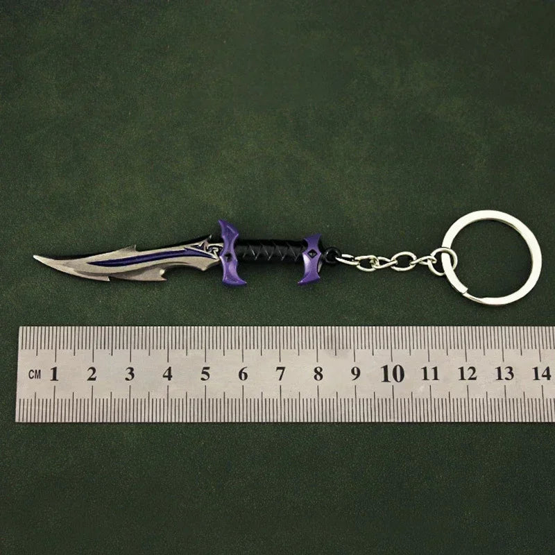Valorant Weapon Keychain Reaver Karambit Vandal Prime Champions Skins Samurai Sword Pocketknife Weapon Model Gifts Toys for Boys