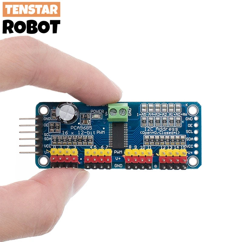 Pca9 Arduino PCA9685PW 16 Channel 12-Bit PWM Servo Shield Driver I2C Interface PCA9