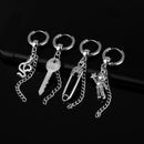 Gothic Punk Stainless Steel Cross Lock Key Snake Scorpion Hoop Earrings For Women And Man Piercing Jewelry Party Wholesale