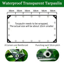 Transparent Waterproof Tarpaulin PVC Tarps Transparent Vinyl Canopy Outdoor Veranda Tent Heavy Duty Windproof Protective Cover