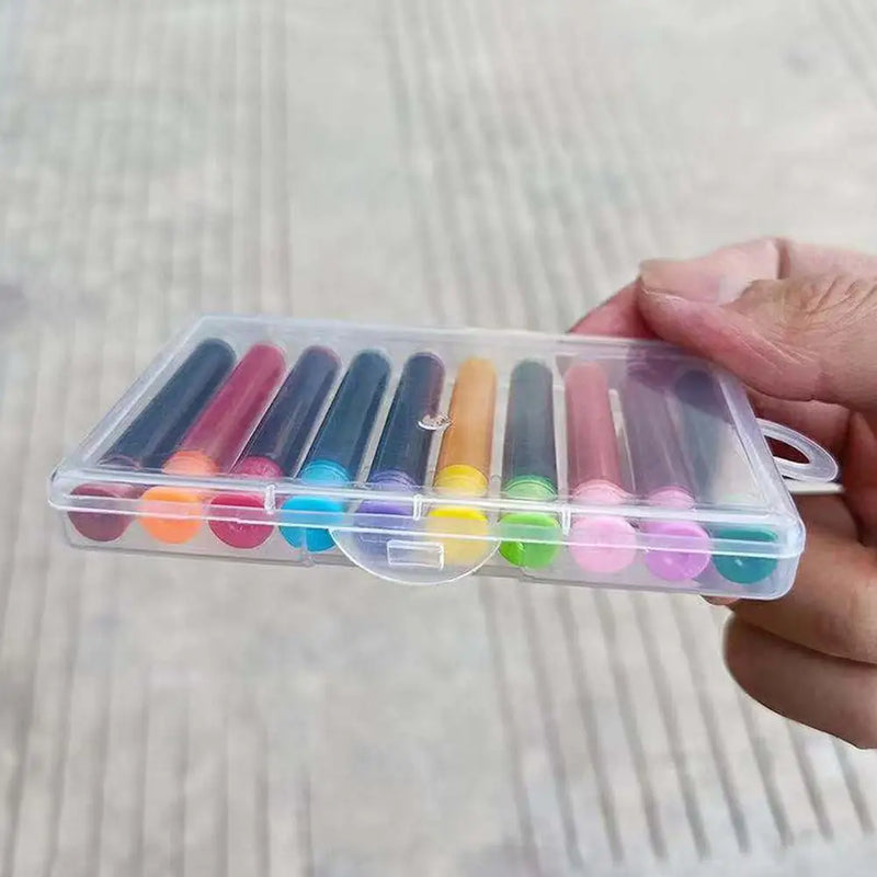 10pcs/pack Colored Ink Cartridge Refills Ink Sac For Fountain Pens Ink Refills Disposable Office School Supplies Cute Stationery