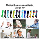 6 PAIRS Compression Socks Flowers Animal Fruit for Men Women Running Nurse Socks Nurses Sport Ladies Lady Womens Running