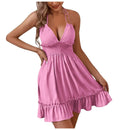 Fashion Summer Dresses 2025 Summer Dresses for Women Trendy Boho Floral Print Cover Up V Neck Sleeveless Sundresses 여름 원피스