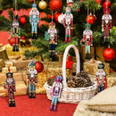 12 Stück Weihnachten Holz Nussknacker Soldat Anhänger Weihnachtsbaum Hängende Dekoration 2025 Weihnachtsschmuck für Zuhause Neujahrsgeschenk