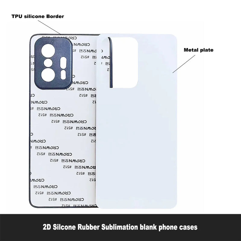2D tpu rubber sublimation blank phone cases for Xiaomi 13 12 12S 12T 11 11T 11i Pro 10 10T Lite 9T case sublimate cover