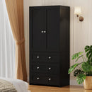 The Morning Gallery | 71" Mirrored Armoire with Integrated Drawer System