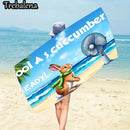 30*60inch Ultra-Soft Beach Towel with Cool Cucumber Bunny Beach Towel Summer Fun
