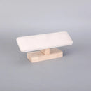 1pc Wooden Base T-Shaped PU Leather / Velvet Bracelet Display Rack Bangle Watch Hairband Jewelry Storage Stand Holder Organizer