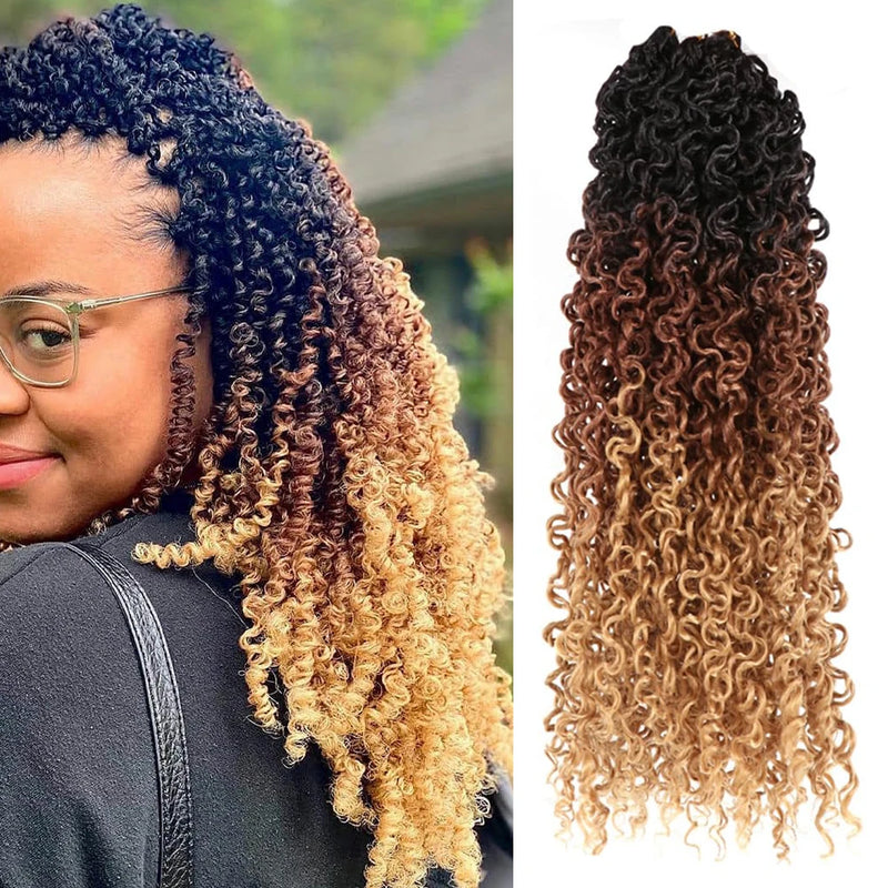 10 Inch Synthetic Pre Looped Yanky Twists Passion Spring Crochet Braiding Hair Short Pre-twisted Mini Curly Twist Crochet