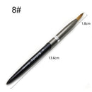 TIANMI Pure Kolinsky Hair Manicure Nail Tool Round Metal Handle Carving Drawing Brushes Salon Professional Painting Nail Brush