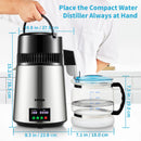 VEVOR 4L Water Distiller Purifier Filter 1 L/H Distilling Speed Dispenser Drinking Bottle Softener Touch Screen Home Appliance