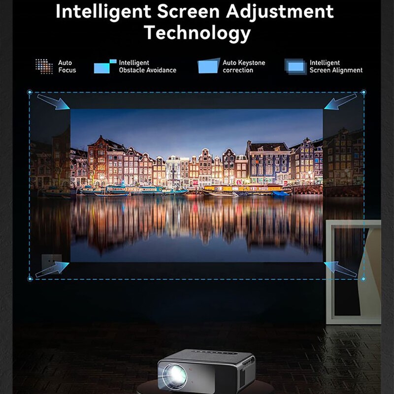 Smartldea Native 1080p Smart Projector Auto Focus Android9.0 5G WIFI BT5.1 Home Theater Cinema Android Beamer LED 4K Projector