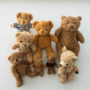 Baby Photography Knitted Clothing Cute Bear Dolls Baby Tassel Pillow Blanket Photo Props Newborn Photo Jumpsuit + Hat Costume