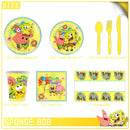 Cartoon Yellow Sponge-Bob Theme Party Supplies Disposable Tableware Plate Cup Tablecloths Balloons For Kids Birthday Baby Shower