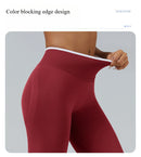 The Form Architect | Color-Block Seamless Knit Yoga Leggings