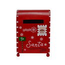 Christmas Mailbox Metal Letter Box Postbox Xmas Delivery Mailbox for Garden Christmas Party Wedding Party Farmhouse Holiday