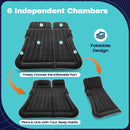 Universal Inflatable Car Bed Mattress Set w Air Pump Foldable Flocking Air Cushion for  Trunk Back Seat Camping Travel Sleeping