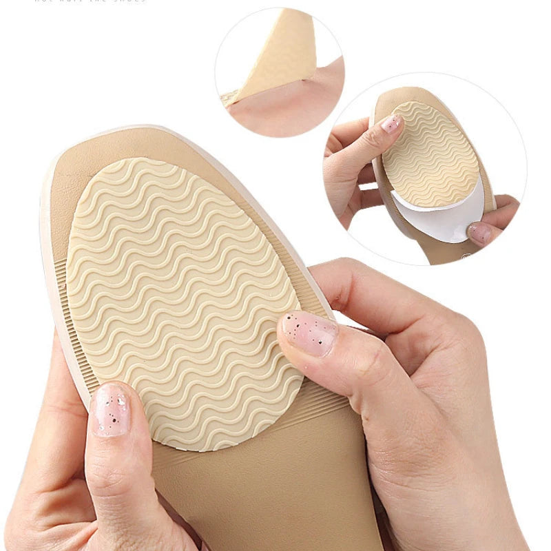 Rubber Shoe Sole Protector Wear-Resistant Non-Slip Forefoot Shoes Mat Self-Adhesive High Heel Sole Protector Rubber Pads Cushion