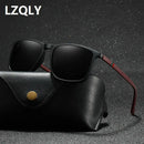 Luxuriöse quadratische Vintage Polarisierte Sonnenbrille für Herren Damen Mode Reise Fahren Blendschutz Sonnenbrille Männer TR90 Brillen UV400