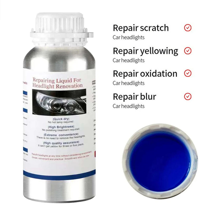 Headlight Polisher Liquid Evaporator Polymer Liquid Headlights Chemical Polish Headlight Restoration Kit Polish For Headlights