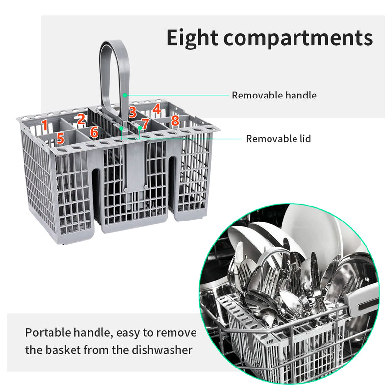 Multifunctional Dishwasher Basket Accessory Adaptor Hotpoint Dishwasher Basket C00257140 Knife and Fork Storage Basket