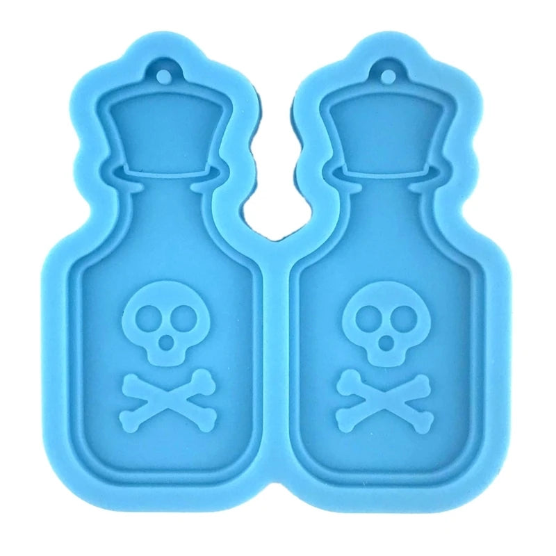 DIY Christmas Halloween Earrings Epoxy Resin Mold Eardrop Dangler Silicone Mould