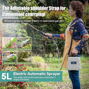 5L Shoulder Pesticide Sprayer Electric Backpack Sprayer USB Rechargeable Garden Water Sprayer Lawn Sprinkler for Lawn Watering