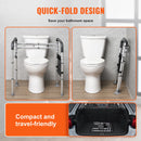 VEVOR Toilet Safety Rail, 300LBS Foldable Toilet Seat with Non-Slip Handles, Reinforced Aluminum Alloy Tube, Fit for the Injured