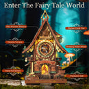Robotime ROKR Cuckoo Clock Mechanical 3D Wooden Puzzle Christmas Cuckoo Clock Building Kit Holiday DIY Project for Teens Adults