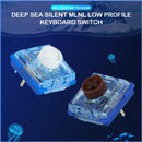 Kailh Deep Sea Silent Low Profile Keyboard Switch Mechanical Keyboard Switch for Deep Sea Island Whale Landing MINI 1353Hitbox