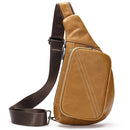 WESTAL Men's Shoulder Bag Men's Genuine Leather Chest Pack Man Sling Messenger Bags Belt Small Crossbody Bags Side Bags for Men