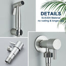 Black Single Cold Water Toilet Bidet Sprayer Faucet Bathroom Stainless Steel 304 Nickel Shower Bidet Wall Mounted Woman Cleaner