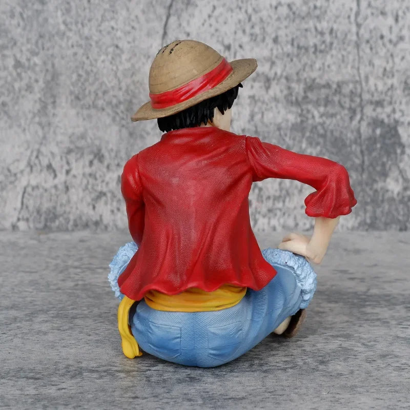 13cm Anime One Piece Luffy Figure Gk Straw Hat Manga Statue Desktop Decor Pvc Action Figurine Collection Model Toy