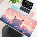 Anime Xxl Mouse Pad Gaming Accessories Cartoon Cat Keyboard Mousepad Gamer Desk Mat Cute Computer Offices Pc Cabinet Kawaii Mice