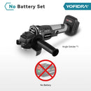 YOFIDRA 1200W 125MM Bürstenloser elektrischer Winkelschleifer Handheld Akku Polier- und Trennmaschine für 21V 18V Akku