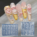 1Pc Cream Skirt Lace Heart  3D Acrylic Mold Nail Art Decorations  DIY Design Silicone Decorated  Nail Art Templates Nails  Mold