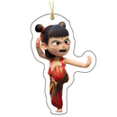 Nezha Ao Bing Anime Keychain Action Figures PVC/Acrylic Car Key Chain Ring Mini Figure Model Schoolbag Pendent Toy Kids Toy Gift