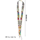 Rainbow Cartoon Style Lanyard For Keys ID Credit Bank Card Cover Badge Holder Phone Charm Key Lanyard Keychain Accessories