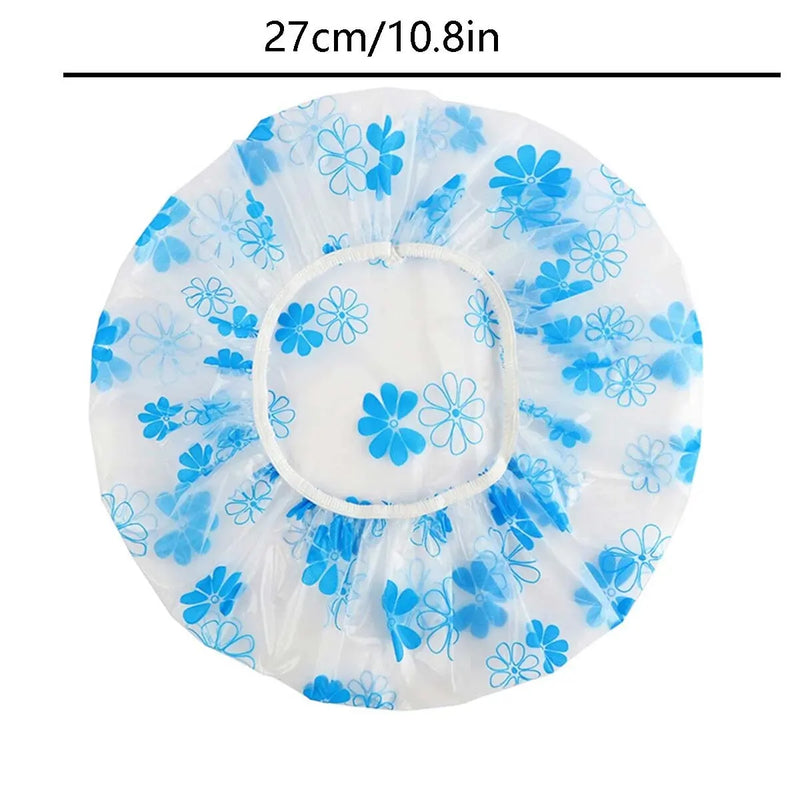 1/5pcs Shower Cap Waterproof Bathing Household Long Hair Shower Dry Hair Cap Kitchen Fume Prevention Sanitary Hat