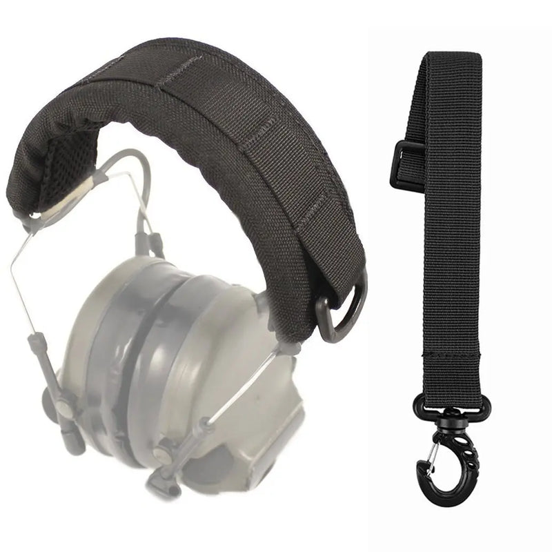 Tactical Modular Headset Cover Molle Headband Military Earphone Microphone Protection Case Hunting Earmuff Headphone Stand Strap