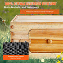 SucceBuy Bienenstock Tiefer Kasten Starter-Kit 100% Bienenwachs beschichtet Naturzedernholz Langstroth Bienenstock-Kit Transparentes Acryl