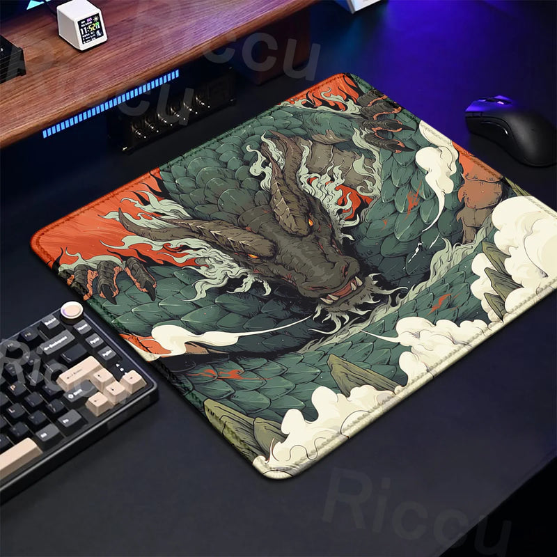 45X40cm Anime Mouse Pad Speed Control E-sport Dragon Gaming Laptops Small Size Keyboard Mat XS Rubber Portable Gamer Deskmat DIY