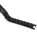 Escalus Men's Black Pure Titanium Magnetic For 4in1 Magnets Negative Ions Germanium Health Bracelets Jewelry